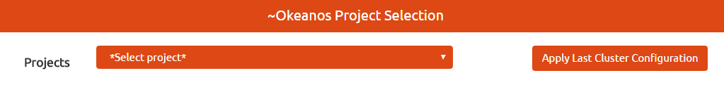userguide orka_cluster_project_selection